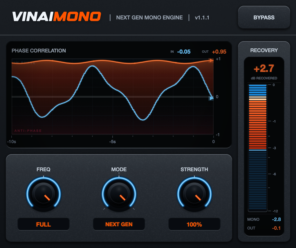 VINAImono interface