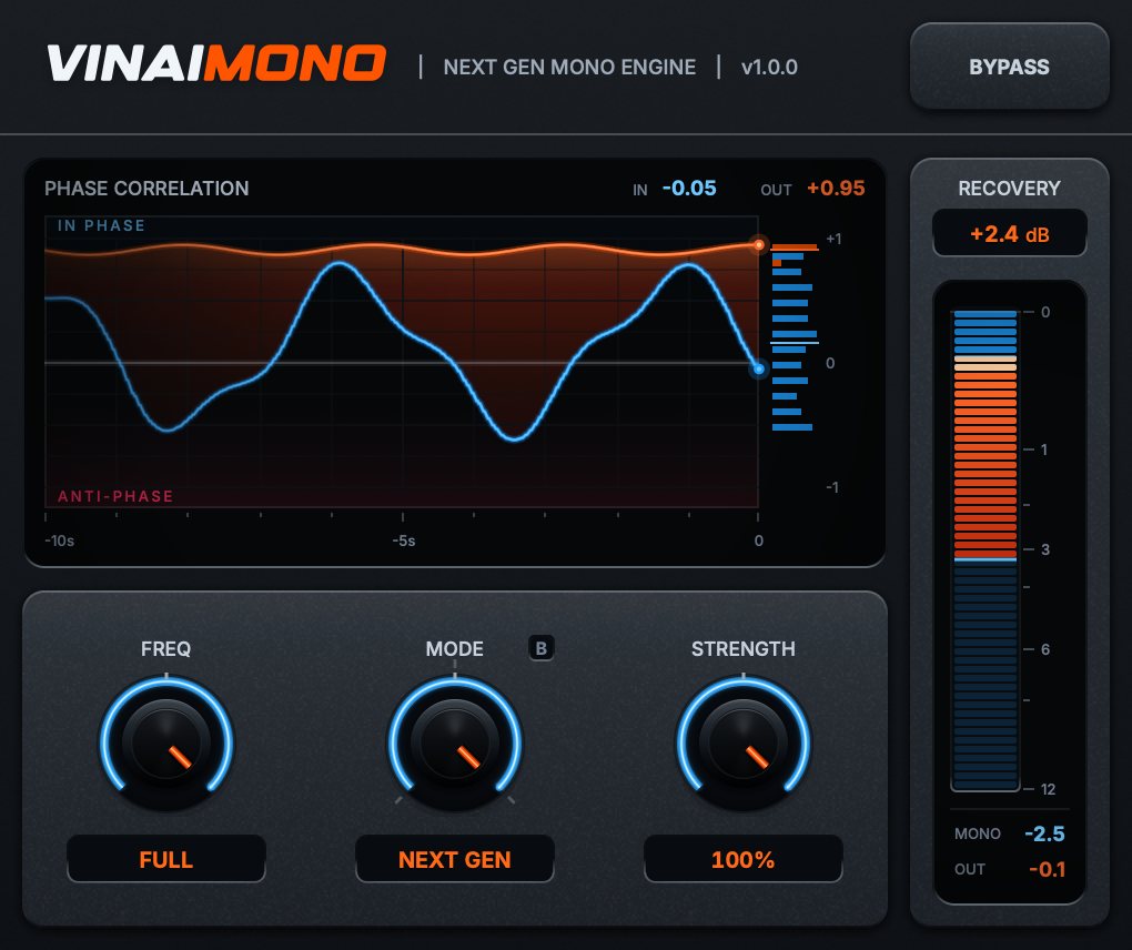 VINAImono interface