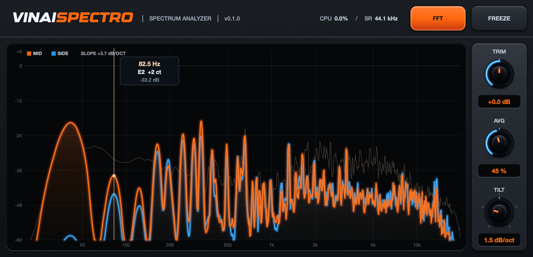 VINAIspectro interface