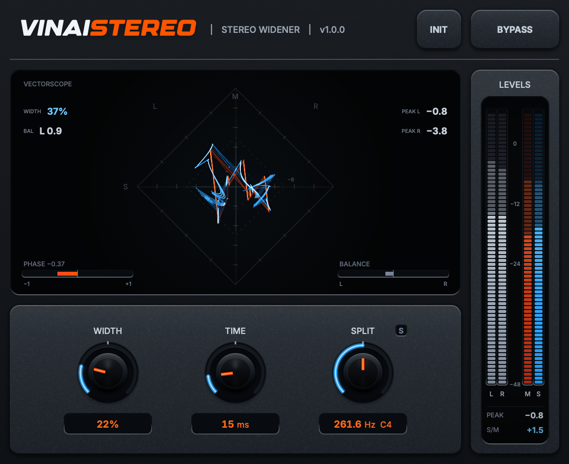 VINAIstereo interface