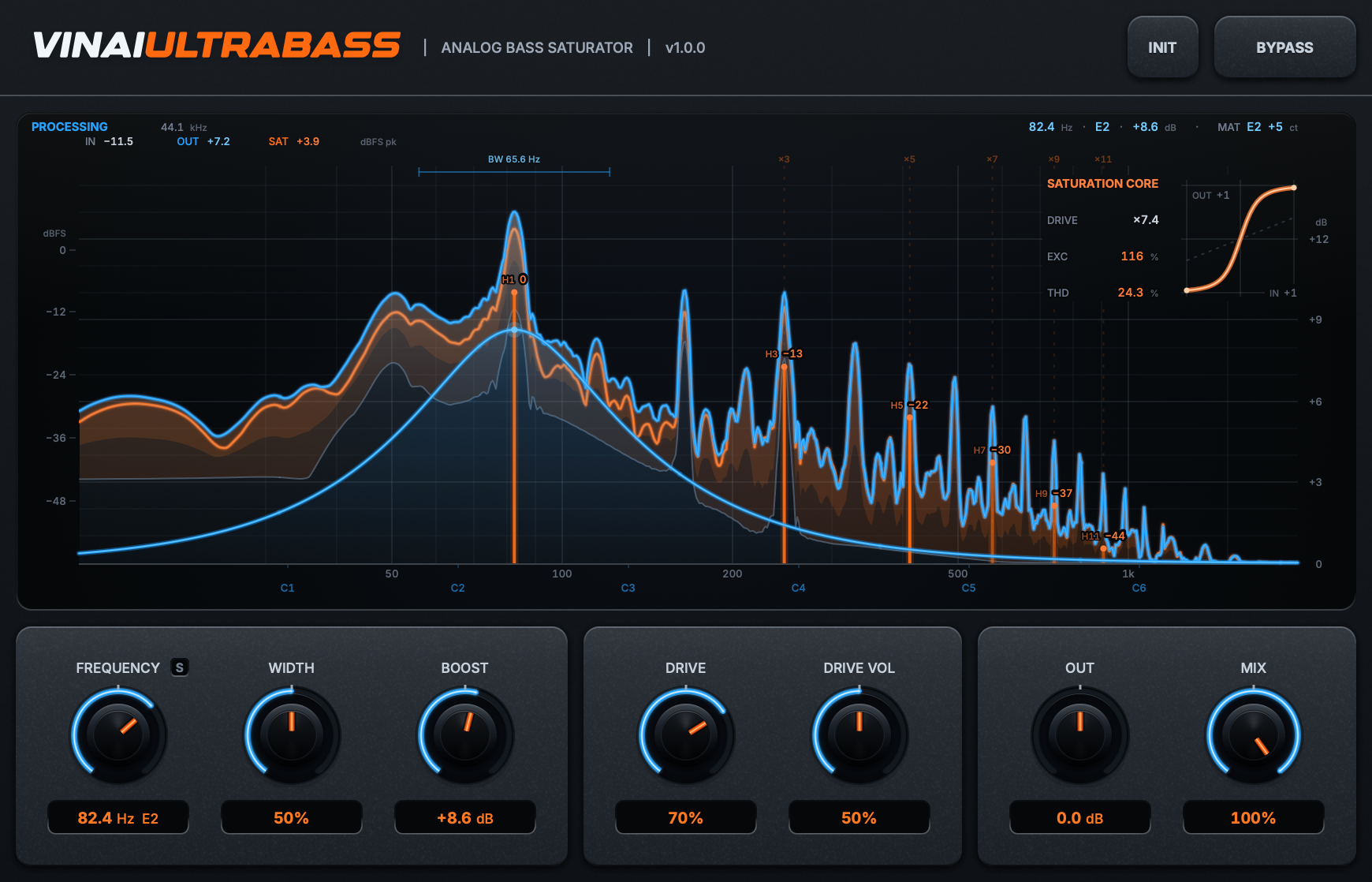 VINAIultrabass interface